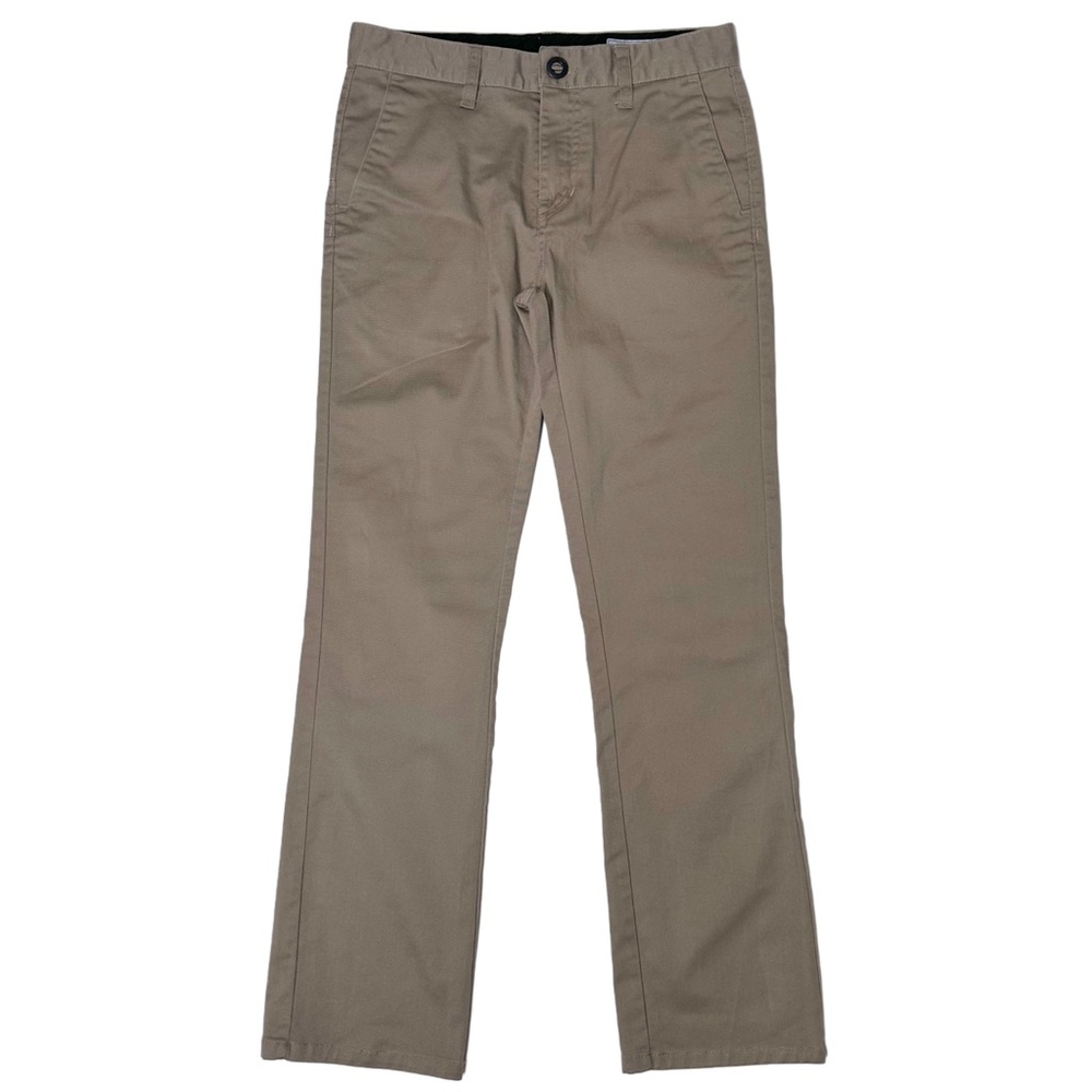 Volcom Frickin Modern Stretch Chino Skate Khaki Pants Boys 27